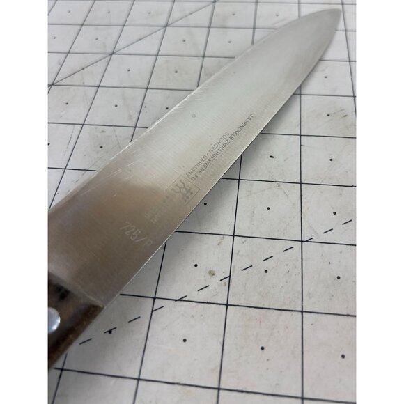 J.A. Henckels Chefs Knife 731 8" Rosewood Handle Solingen Germany Stainless Stee - Picture 5 of 8